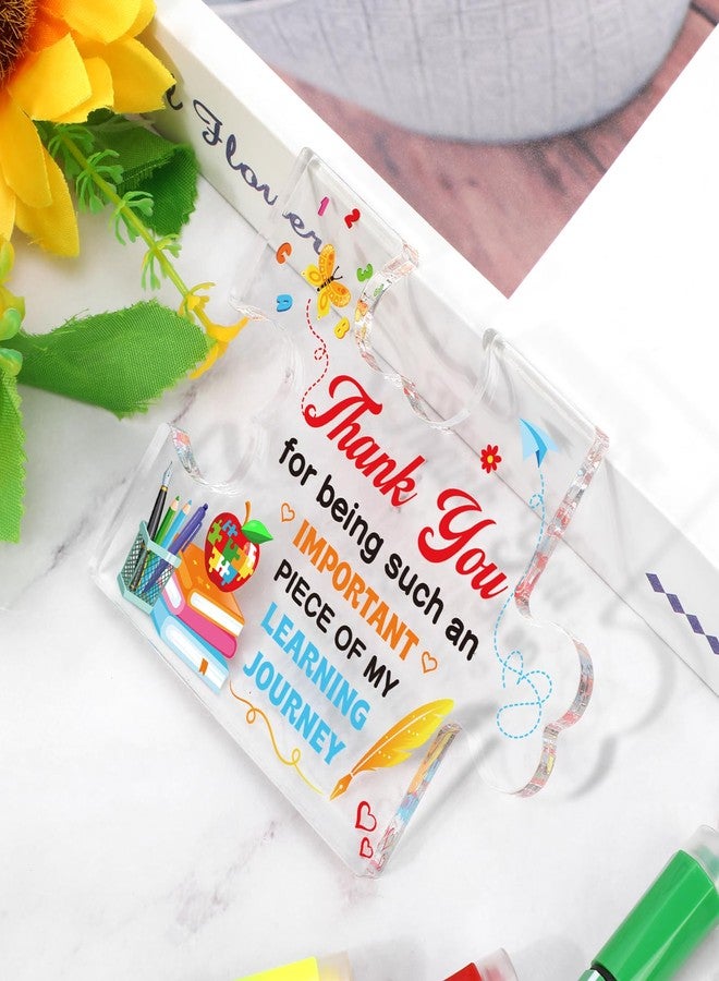 HOWAF Teacher Appreciation Gifts Keepsake with Bags, Thank You Teacher Acrylic Plaque Sign for Women Teacher Gifts, End of the Year Teacher Gifts Desk Sign Best Teachers Gift Keepsake from Students - Image 2