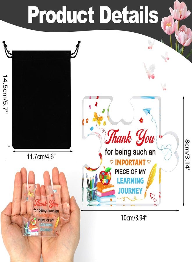 HOWAF Teacher Appreciation Gifts Keepsake with Bags, Thank You Teacher Acrylic Plaque Sign for Women Teacher Gifts, End of the Year Teacher Gifts Desk Sign Best Teachers Gift Keepsake from Students - Image 3