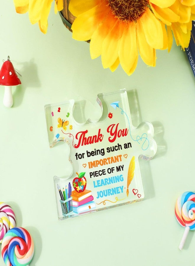 HOWAF Teacher Appreciation Gifts Keepsake with Bags, Thank You Teacher Acrylic Plaque Sign for Women Teacher Gifts, End of the Year Teacher Gifts Desk Sign Best Teachers Gift Keepsake from Students - Image 4
