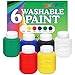 EXTRIC Washable Paint for Kids 6 Color NonToxic Tempera Kid Paint 2 oz Bottles Vibrant Pigments EasyClean Toddler Paints Kids Painting Set Arts and Crafts Supplies - Image 3
