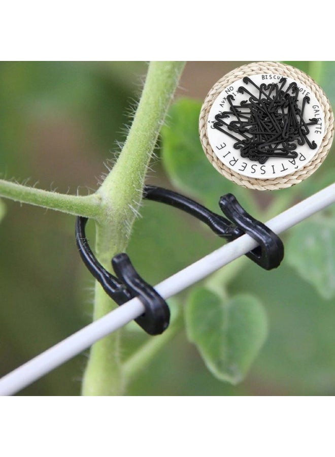 Generic 50 Trellis Tomato Clip Supports Connect Plants Vines Trellis Twine Cages Vine Plant Vegetable Fixing  - Image 1