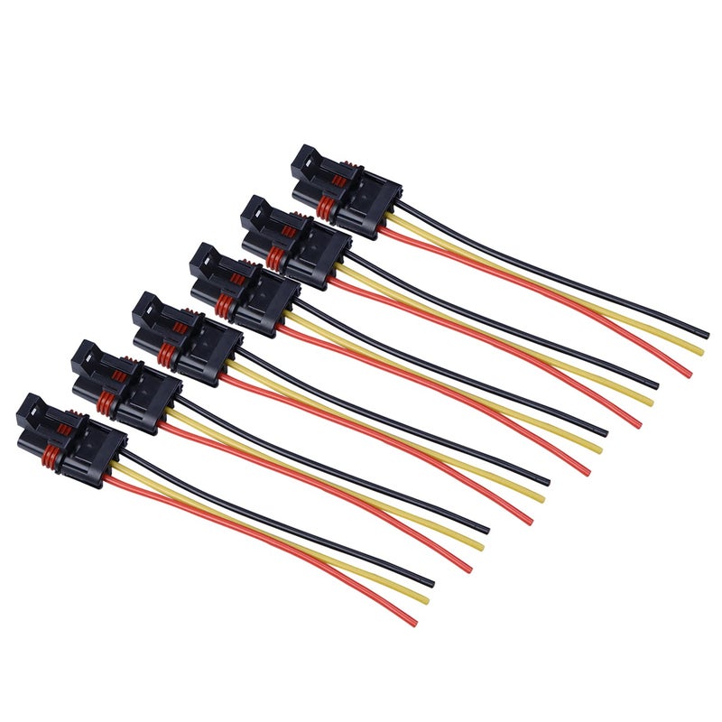 VKVXCLON Pulse Power Plug Pigtail Connector Compatible with 2018 2019 2020 2021 2022 2023 2024 Polaris Ranger XP 1000 RZRPro RS1 General Pulse Bus Bar Harness Pigtail Connector 6Pcs Black Yellow Red - Image 3