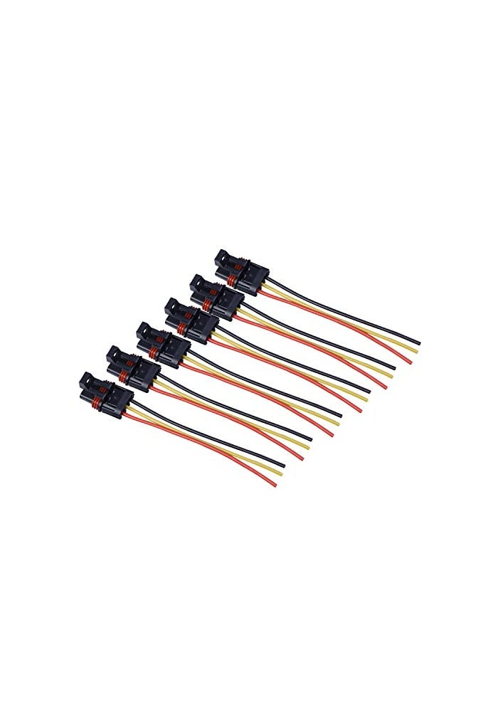 VKVXCLON Pulse Power Plug Pigtail Connector Compatible with 2018 2019 2020 2021 2022 2023 2024 Polaris Ranger XP 1000 RZRPro RS1 General Pulse Bus Bar Harness Pigtail Connector 6Pcs Black Yellow Red - Image 1