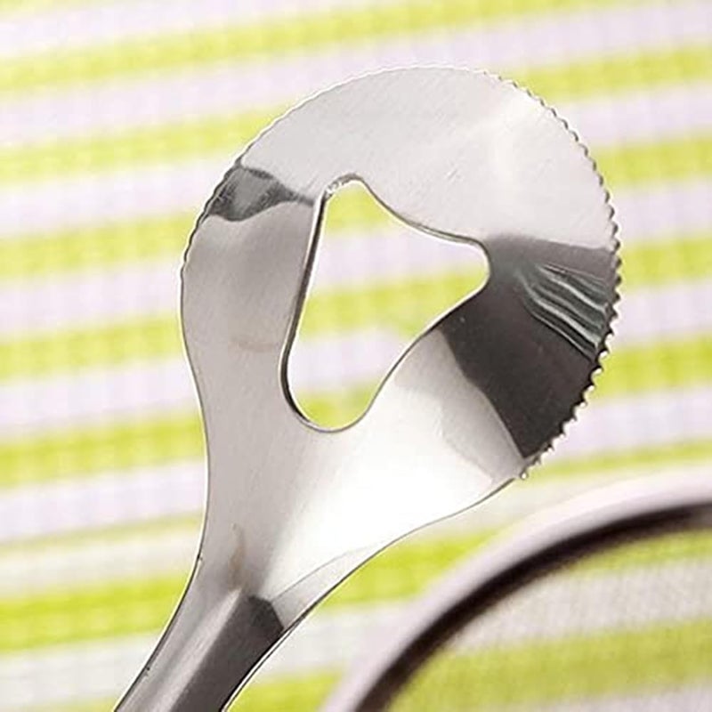 ATIPRIYA 2 in 1 MultiFunctional Fry Tool Filter Spoon Strainer with Clip Oil Frying BBQ Filter Stainless Steel Mesh Strainer Kitchen SilverPack of 1 - Image 5