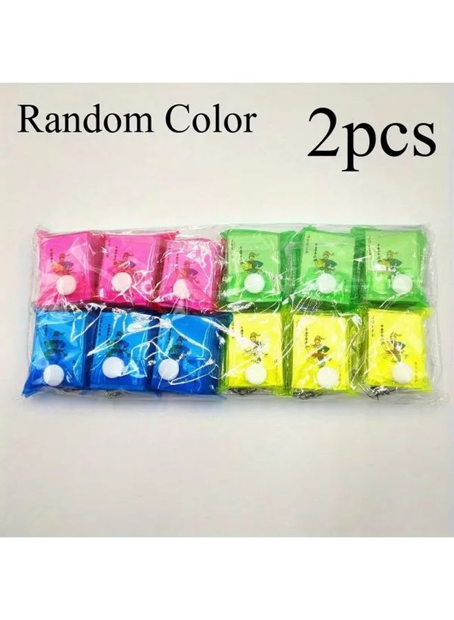 2pcs Mini Playing Card Poker Keychain Portable Board Game Random Color Gift - Image 3