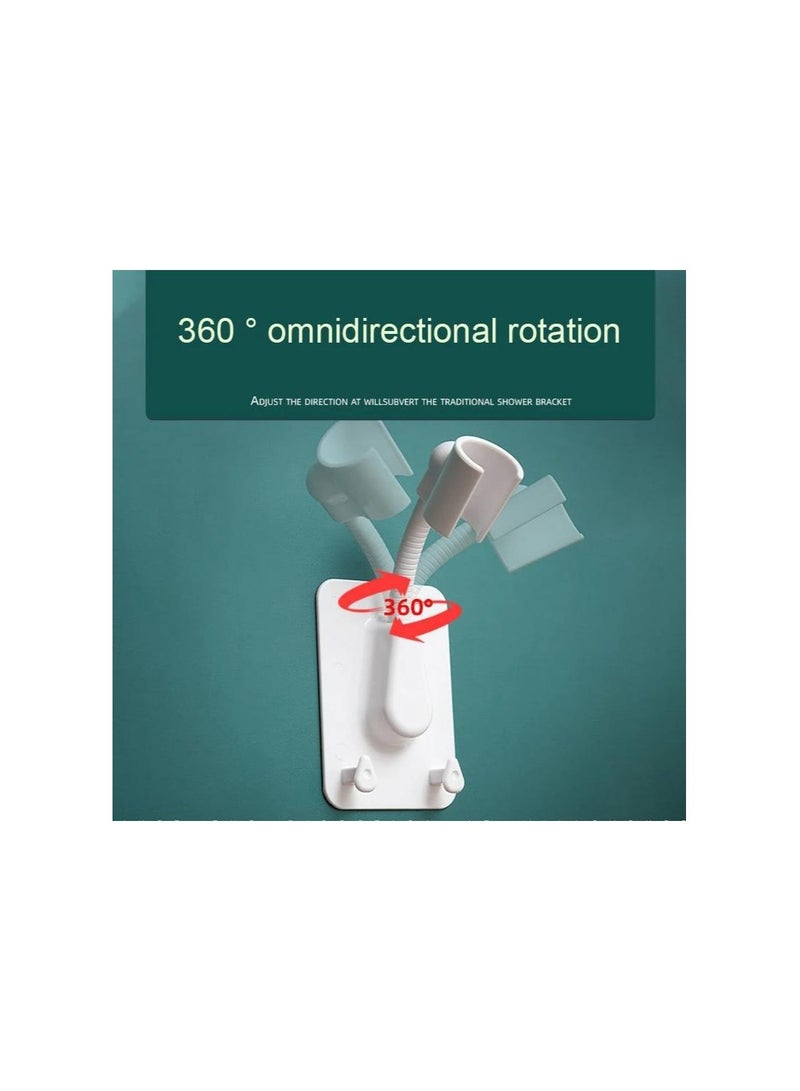 Universal 360° Shower Head Holder Adjustable Self-Adhesive Showerhead Bracket Wall Mount Shower Stand Bathroom Accessories - Image 2