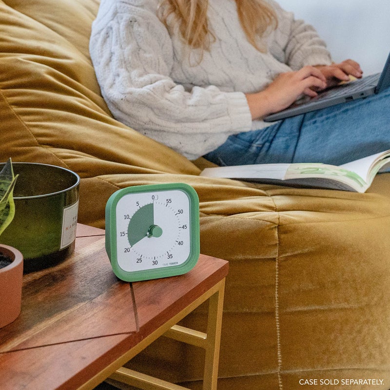 TIME TIMER Home MOD - 60 Minute Kids Visual Timer Home Edition - for Homeschool Supplies Study Tool, Timer for Kids Desk, Office Desk and Meetings with Silent Operation (Fern Green) - Image 5