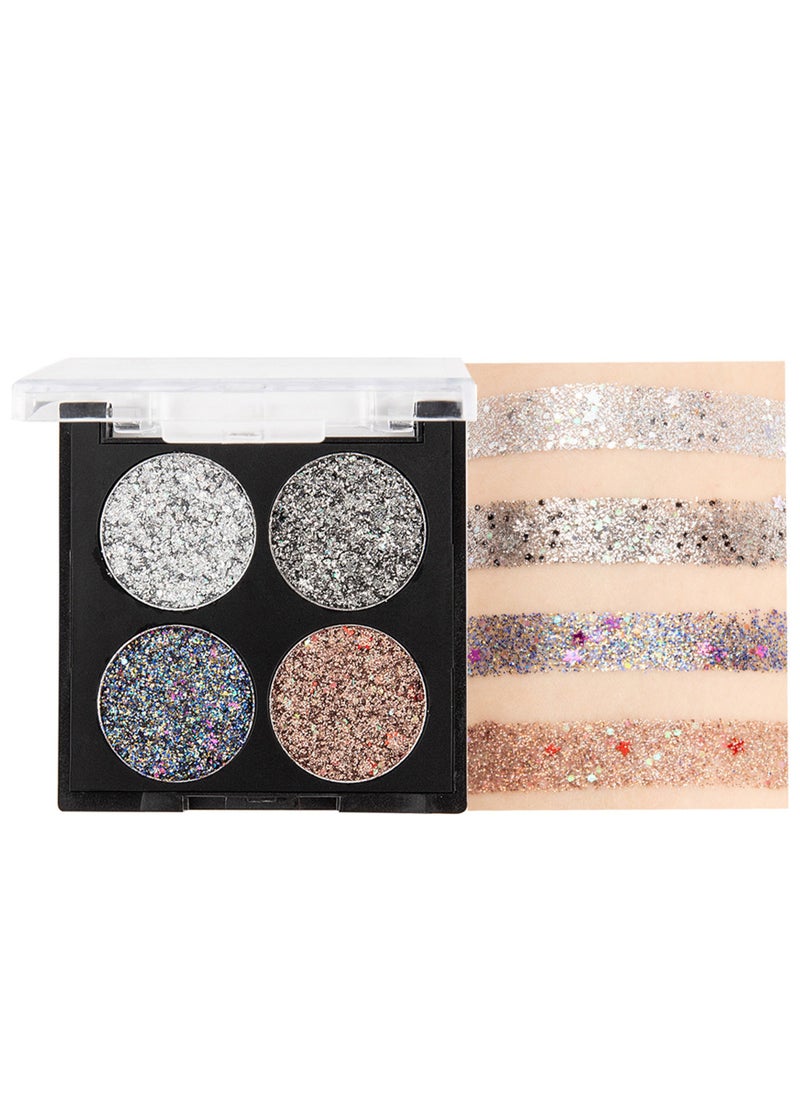Handaiyan 4 Color Glitter Eye Shadow Palette  - Image 3