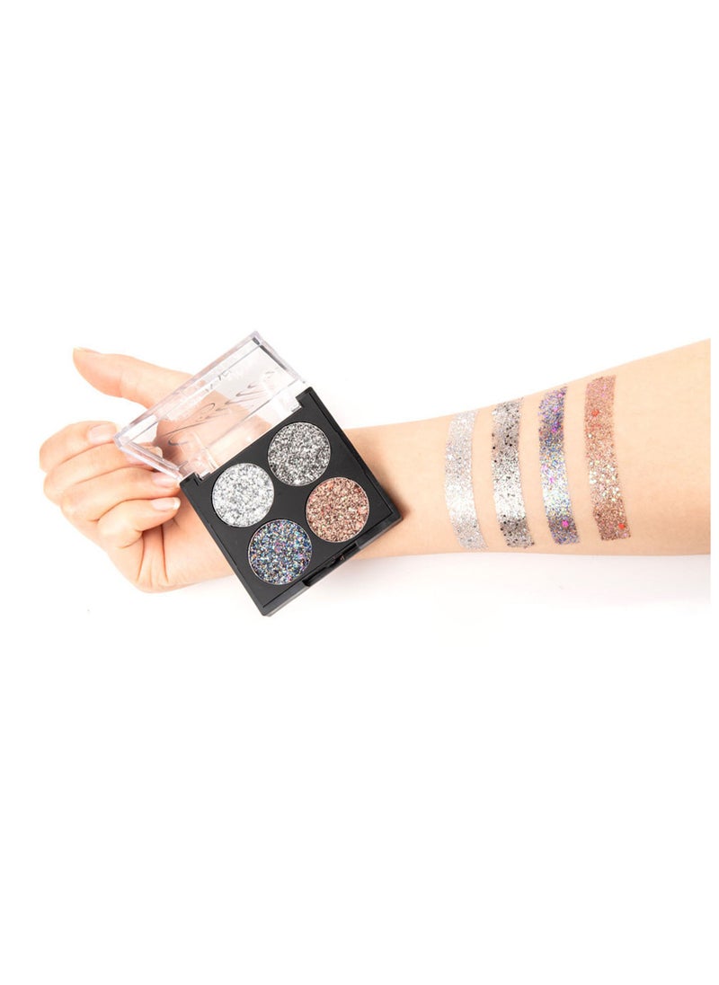Handaiyan 4 Color Glitter Eye Shadow Palette  - Image 4