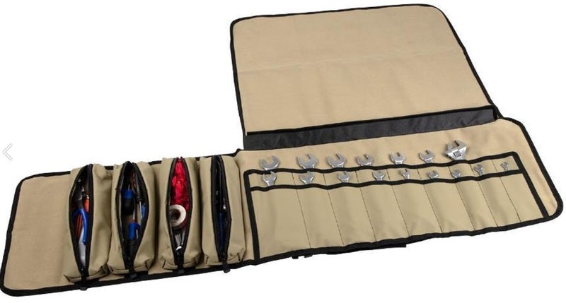 ARB Tool Roll Bag 10100388 – Heavy Duty PVC & Cordura Mechanic Tool Organizer with 4 Removable Tool Pouches, Magnetic Wheel Guard Cover & Spanner Storage for 4WD, Camping & Overlanding for Vehicle - Image 3
