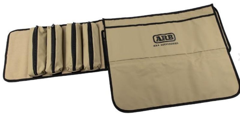 ARB Tool Roll Bag 10100388 – Heavy Duty PVC & Cordura Mechanic Tool Organizer with 4 Removable Tool Pouches, Magnetic Wheel Guard Cover & Spanner Storage for 4WD, Camping & Overlanding for Vehicle - Image 4