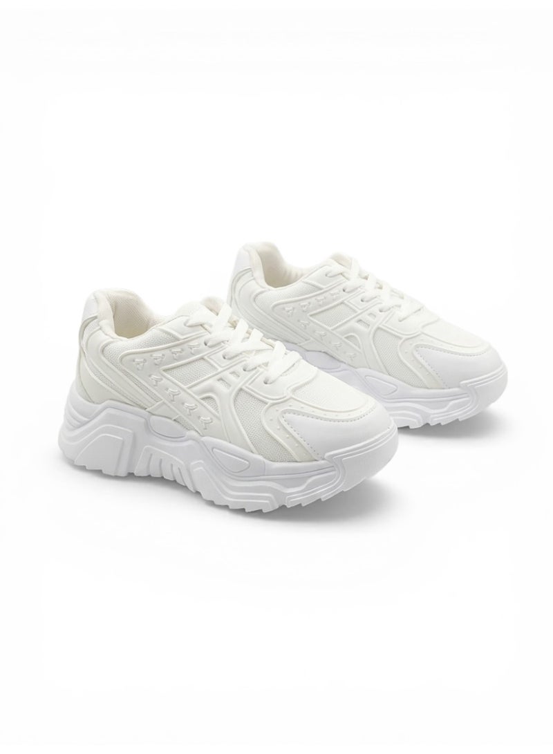 فيبراندا كوتشي بتصميم عصري يجمع بين الطابع الرياضي واللمسة الجريئة L-11-ابيض - Image 3