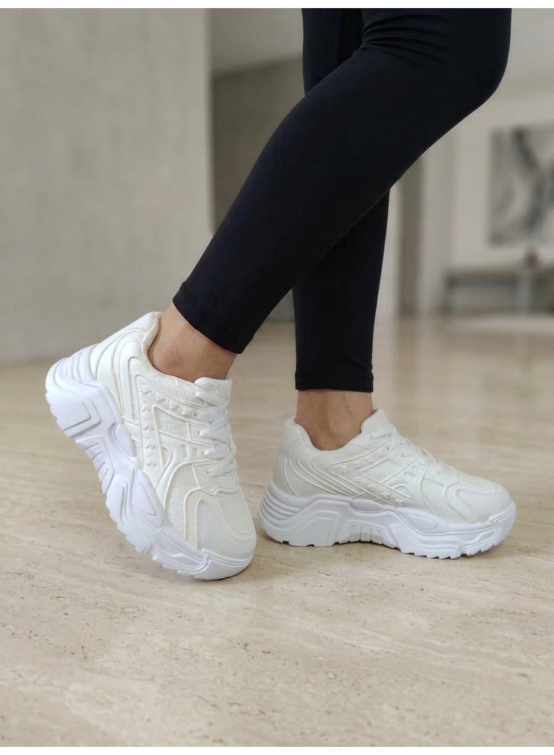 فيبراندا كوتشي بتصميم عصري يجمع بين الطابع الرياضي واللمسة الجريئة L-11-ابيض - Image 1