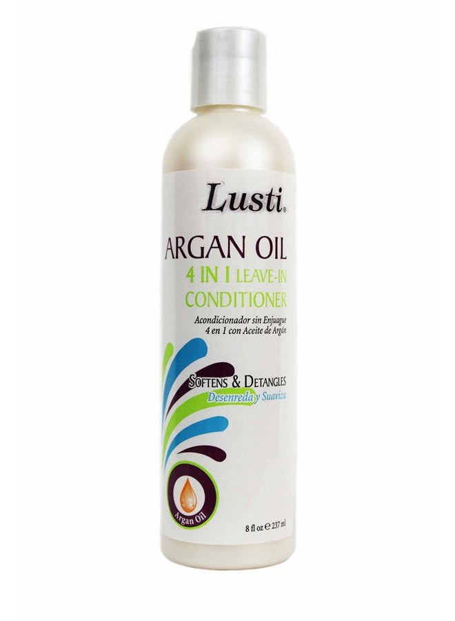 Lusti Argan Oil 4 In 1 Leave-In Conditioner, 8 fl oz - Moisturize & Condition Instantly - Prevent Breakage - Image 1