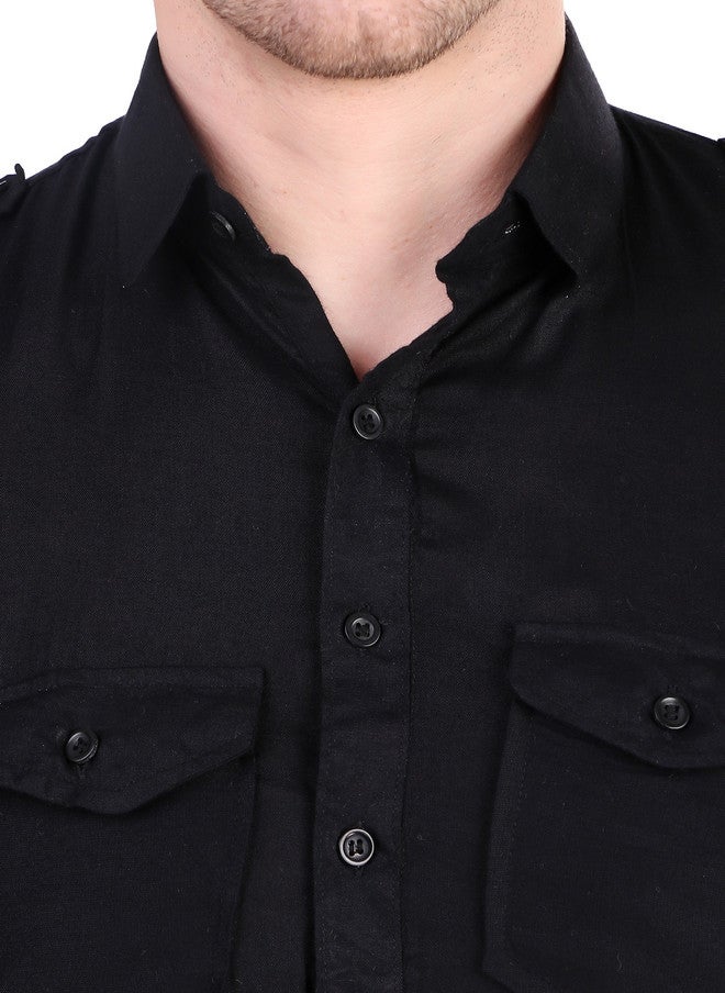 PREEN Adults-Men Black Kurta Sets - Image 2