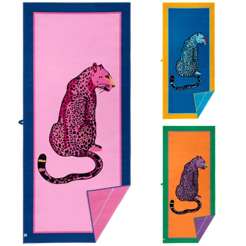 Coastfit Premium Oversized Pool  BeachTowel Made from Sustainable Materials Flamingo Pink