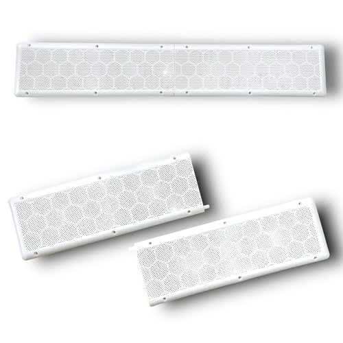 MEI Wall Air Ventilation Cover I Air Ventilation Closer with Mosquito Net, Dust Controller (42cm x 15cm) (2 pcs, Without Extension), White - Image 1