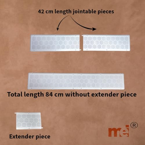 MEI Wall Air Ventilation Cover I Air Ventilation Closer with Mosquito Net, Dust Controller (42cm x 15cm) (2 pcs, Without Extension), White - Image 4