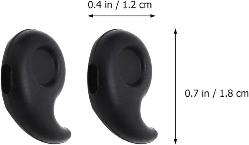 20 Pairs Anti-slip Eyeglass Ear Grips Silicone Retainer Hooks, Black and White round Ear Clips for Sports and Daily Use - Image 2