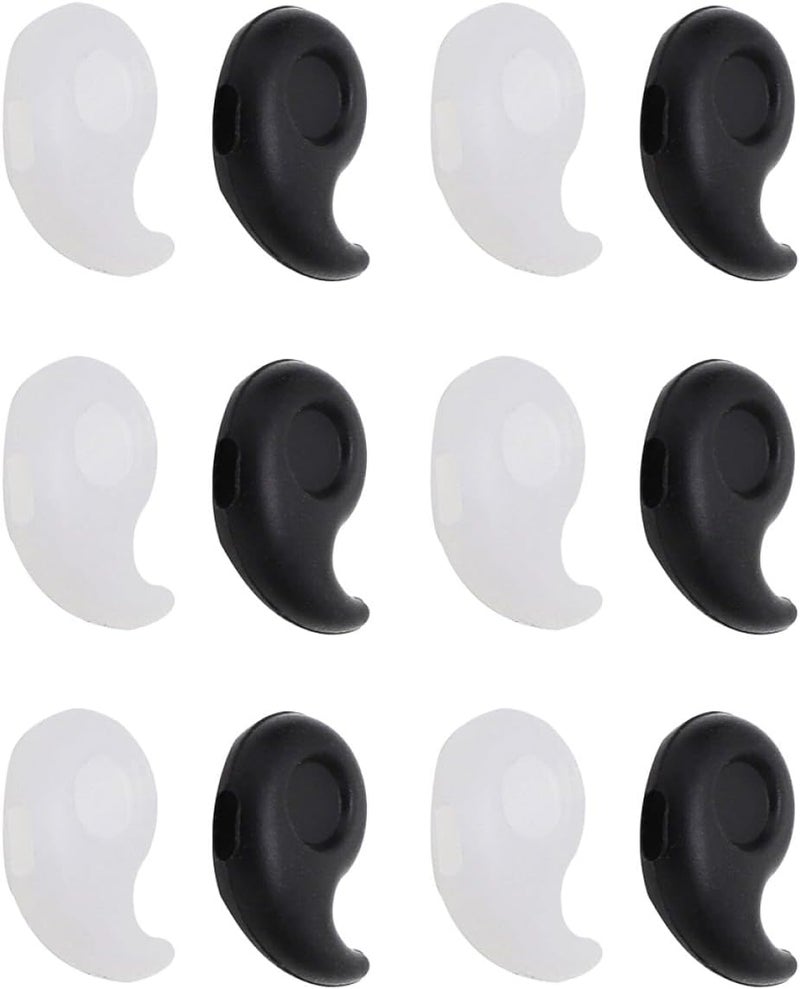 20 Pairs Anti-slip Eyeglass Ear Grips Silicone Retainer Hooks, Black and White round Ear Clips for Sports and Daily Use - Image 1