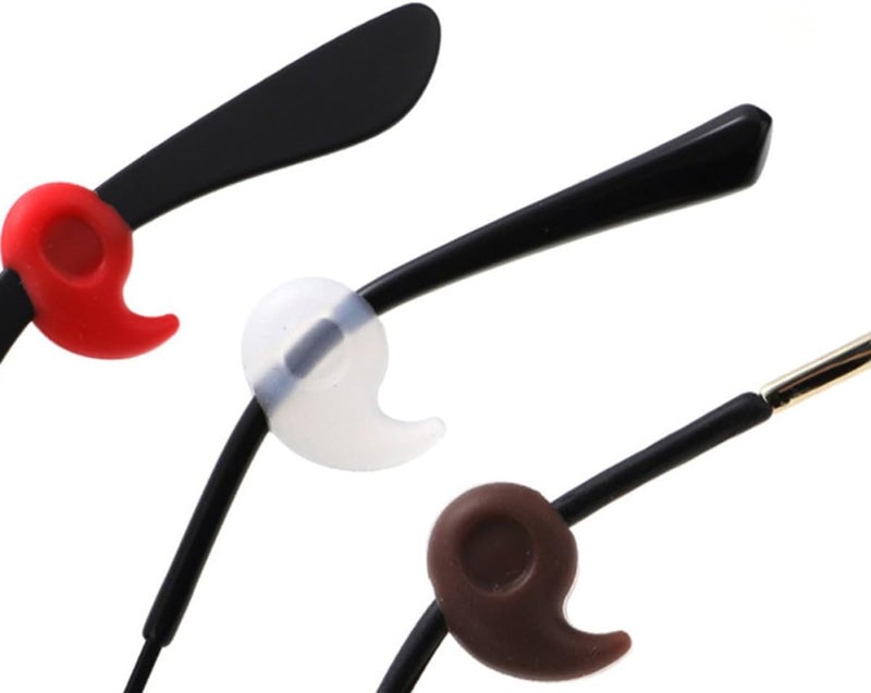 20 Pairs Anti-slip Eyeglass Ear Grips Silicone Retainer Hooks, Black and White round Ear Clips for Sports and Daily Use - Image 5