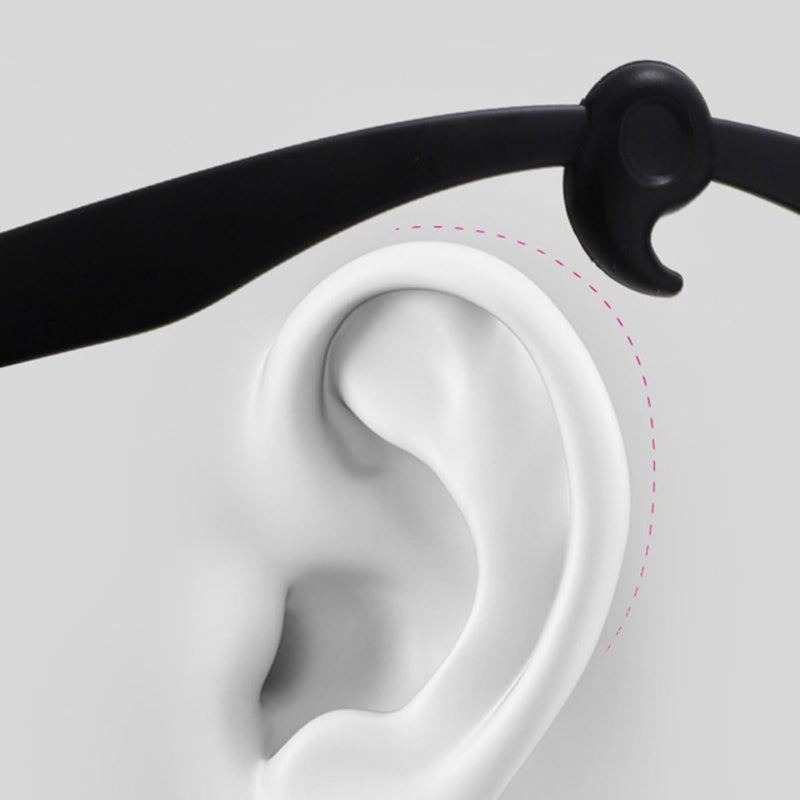 20 Pairs Anti-slip Eyeglass Ear Grips Silicone Retainer Hooks, Black and White round Ear Clips for Sports and Daily Use - Image 4