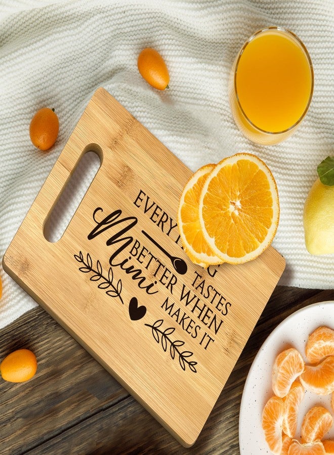 FONDCANYON Mimi Gifts, Mimi Gifts For Mother Day Christmas, Mimi Gifts For Grandma, Everything Tastes Better When Mimi Makes It Bamboo Cutting Board Decor, Gifts For Mimi Birthday Mother Day Kitchen - Image 4