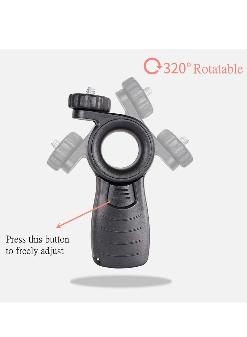 SOLARAE Mobile Handheld Stand, Mobile Video Shooting Desktop Stand, Selfie Stick Action Camera Accessories, Free Rotating Tripod 1/4 Gimbal Stabilizer Accessories for Smartphone for Sony for Canon - Image 2