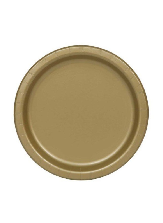 Unique 8 Gold Plates 9'' - Image 1