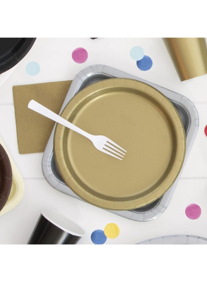 Unique 8 Gold Plates 9'' - Image 2