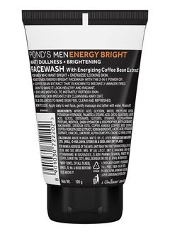 Pond's POND's Men Energy Bright Face Wash with Coffee Beans Extract, 100gm  - Image 2