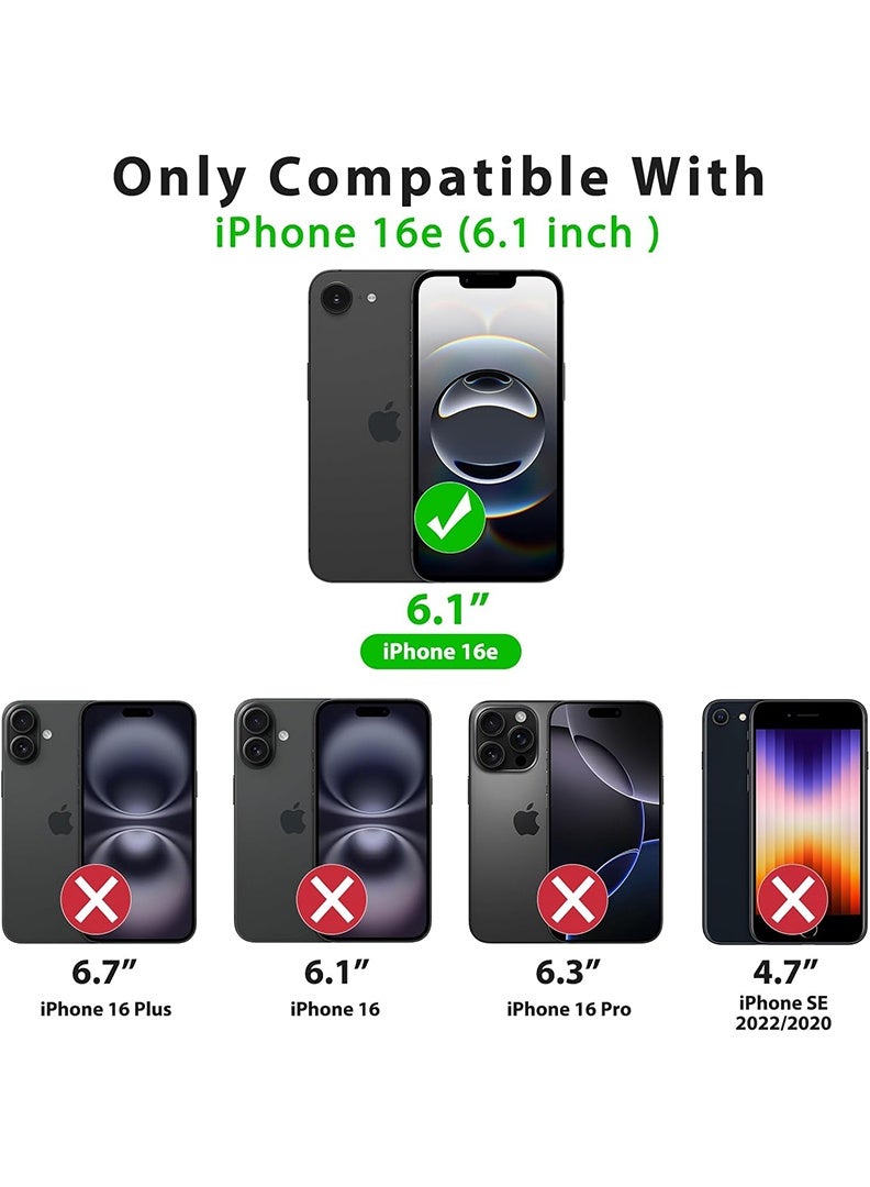 رفع القضية متوافق مع حافظة Apple iPhone 16e مقاس 6.1 بوصة، سيليكون سائل ناعم وممتاز [بطانة من الألياف الدقيقة المضادة للخدش] غطاء هاتف نحيف واقٍ مقاوم للصدمات لهاتف iPhone 16e 2025، أسود - Image 2