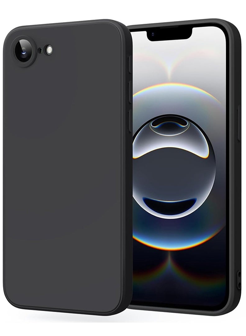 رفع القضية متوافق مع حافظة Apple iPhone 16e مقاس 6.1 بوصة، سيليكون سائل ناعم وممتاز [بطانة من الألياف الدقيقة المضادة للخدش] غطاء هاتف نحيف واقٍ مقاوم للصدمات لهاتف iPhone 16e 2025، أسود - Image 1
