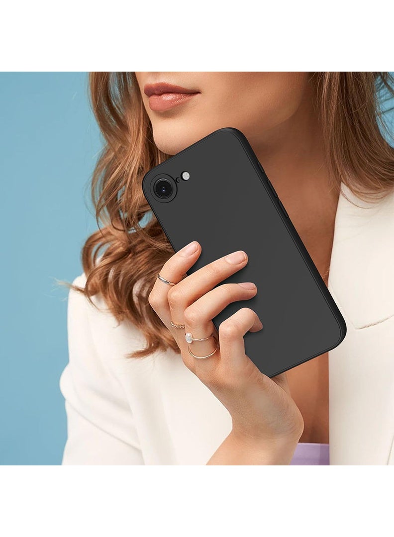Case Up Compatible with Apple iPhone 17e / 16e 6.1 Inch Case, Soft & Premium Liquid Silicone [Anti-Scratch Microfiber Lining] Shockproof Protective Slim Phone Cover for iPhone 17e / 16e 2025, Black - Image 5