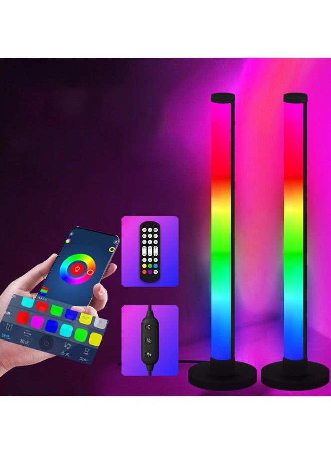 ZCM-HAPPY Desktop RGB Atmosphere Lamp for Two - LED Gaming and Decorative Light with Voice Control, Ideal for Living Room and Bedroom, Compact Night Light with Modern Design  - Image 1