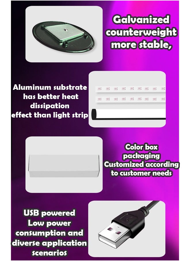 ZCM-HAPPY - Desktop RGB Atmosphere Lamp for Two - LED Gaming and Decorative Light with Voice Control, Ideal for Living Room and Bedroom, Compact Night Light with Modern Design - Image 1