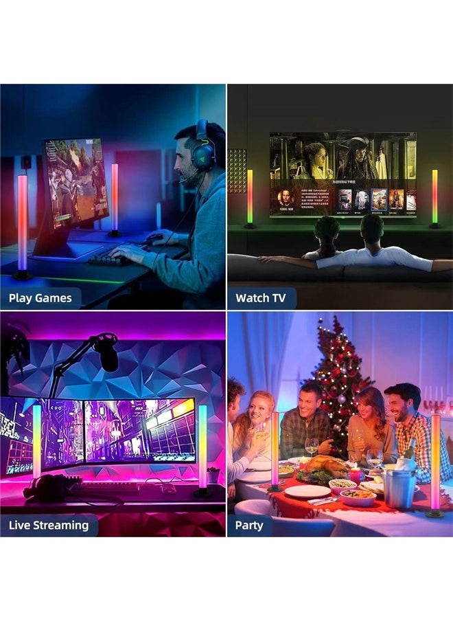 ZCM-HAPPY Desktop RGB Atmosphere Lamp for Two - LED Gaming and Decorative Light with Voice Control, Ideal for Living Room and Bedroom, Compact Night Light with Modern Design  - Image 4
