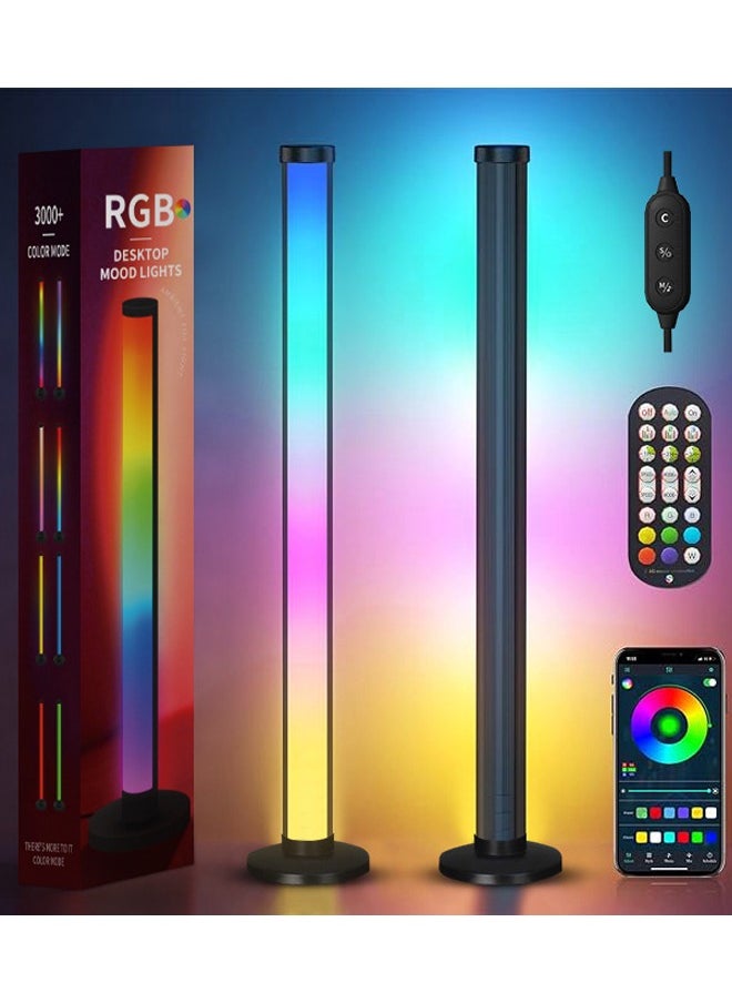 ZCM-HAPPY Desktop RGB Atmosphere Lamp for Two - LED Gaming and Decorative Light with Voice Control, Ideal for Living Room and Bedroom, Compact Night Light with Modern Design  - Image 3