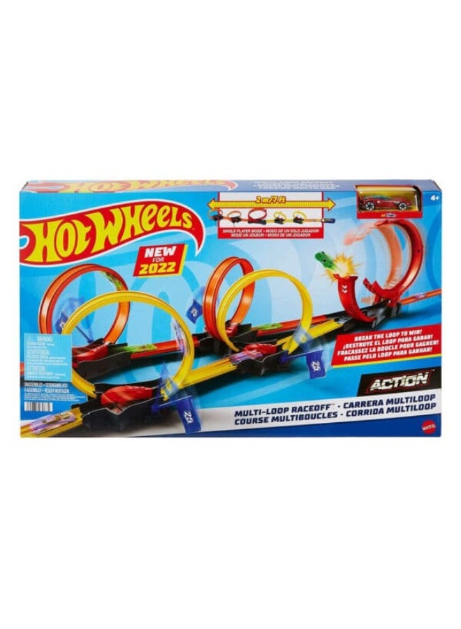 Hot Wheels Mattel Hot Wheels Multi-Loop Raceoff Track Set - Image 1