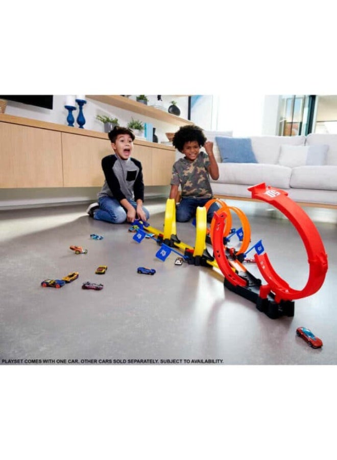 Hot Wheels Mattel Hot Wheels Multi-Loop Raceoff Track Set - Image 3