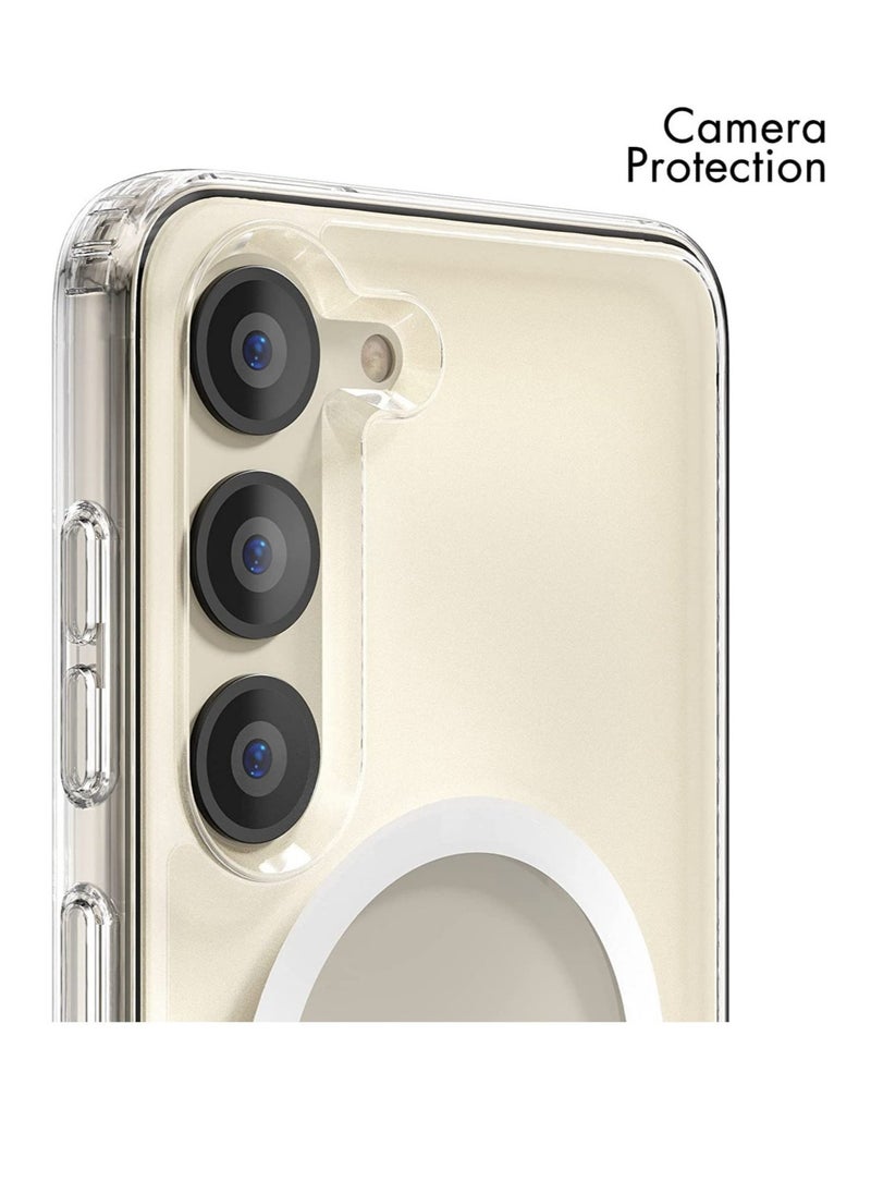 Raxoom Cover Compatible with Samsung Galaxy S23 Plus Clear Case, Magnetic [Support Magsafe Charger] Cute Case for Men & Women,Shockproof Hard Back - Image 2