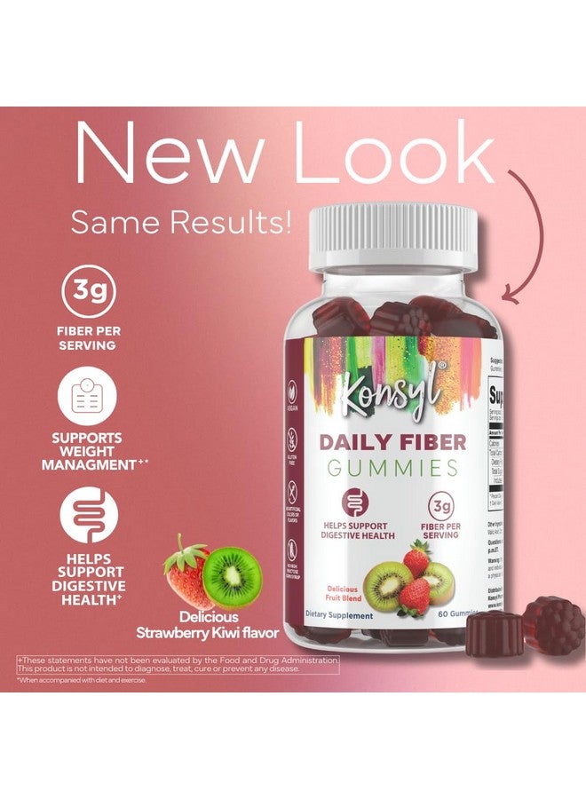 Konsyl Daily Fiber Gummies (60 Count, Strawberry-Kiwi) - Image 2
