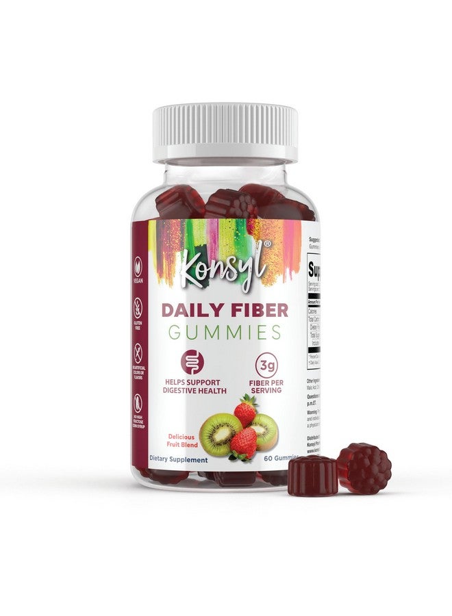 Konsyl Daily Fiber Gummies (60 Count, Strawberry-Kiwi) - Image 1
