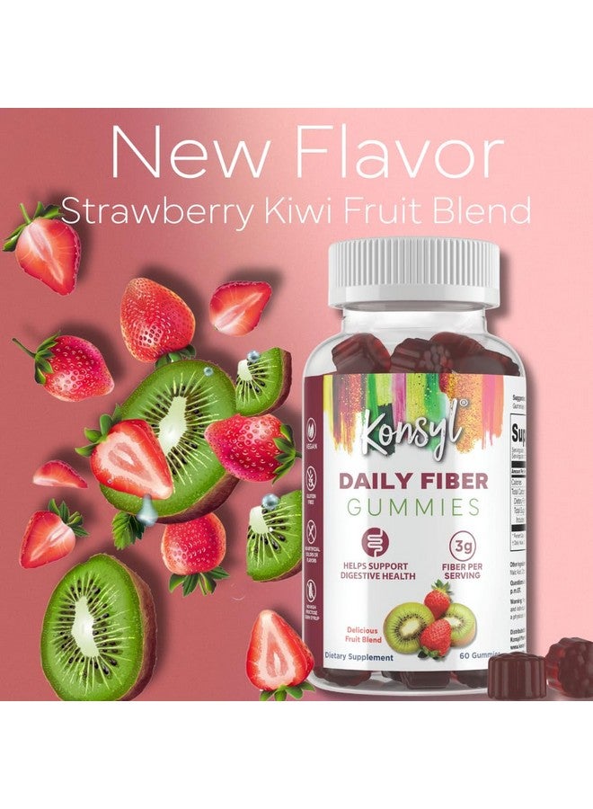 Konsyl Daily Fiber Gummies (60 Count, Strawberry-Kiwi) - Image 4