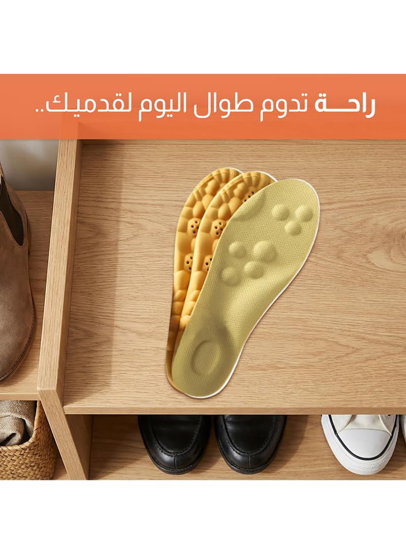تيشتا نعل طبي تقويمي (أورثوبيدي) للأحذية الرجالية – دعم مبطّن – قابل للقص حسب المقاس (41-46) – (بيج) – (زوج واحد) – (فوم تدليك) - Image 5