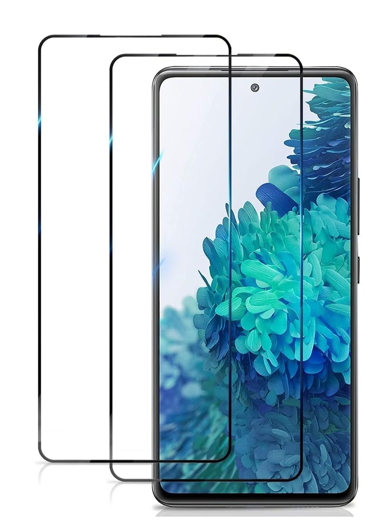 ELTRAZONE 2 Pack 5D Clear Tempered Glass Screen Protector for Samsung Galaxy – Full Coverage, Ultra HD Clarity, Scratch Resistant, Bubble-Free, Case Friendly, Easy Installation for Ultimate Protection SAMSUNG A50S - Image 1