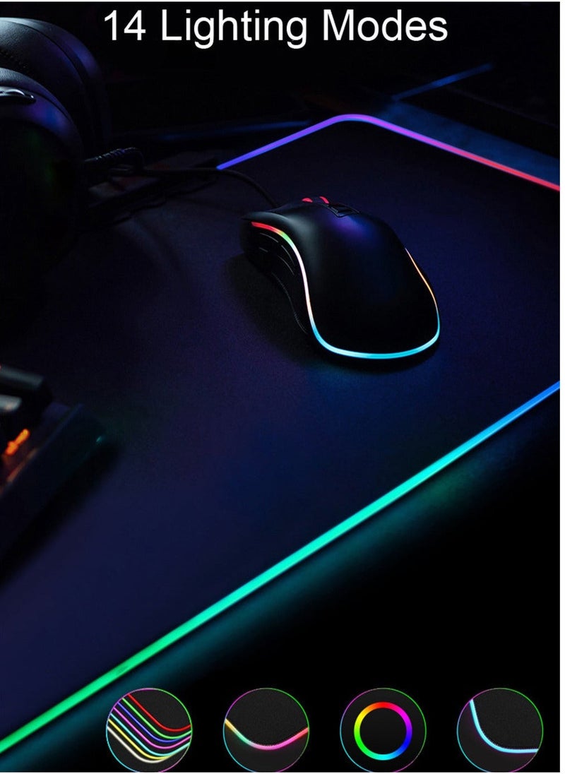 Gaming RGB keyboard Mouse Pad,300*800*4MM - Image 4