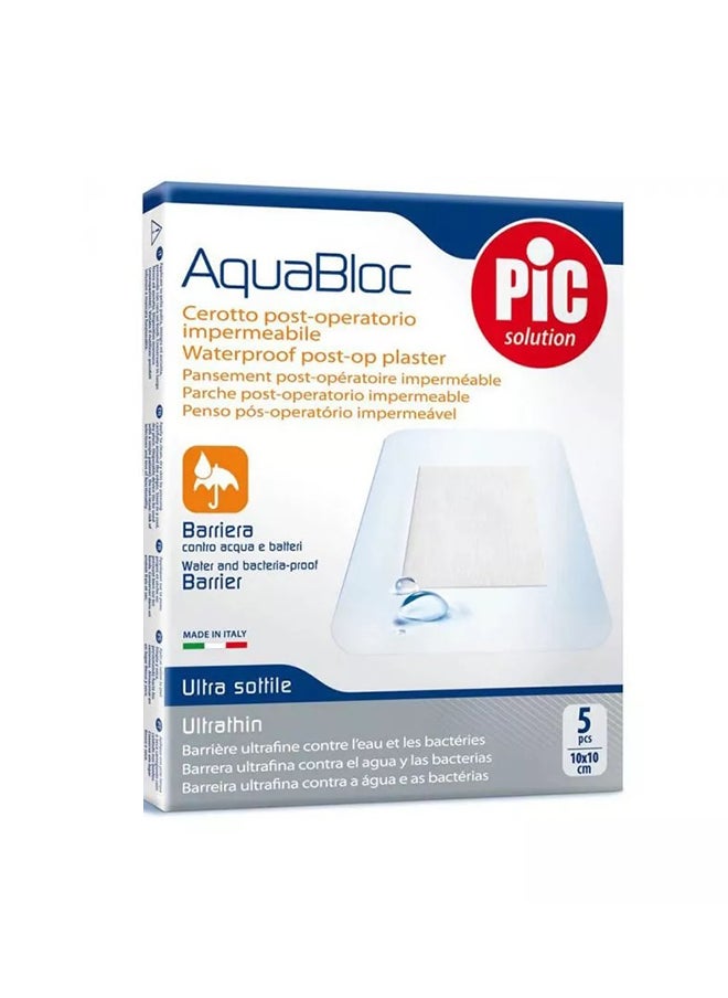PIC - Aquabloc Post Op Plaster  10X10Cm 5'S - Image 1