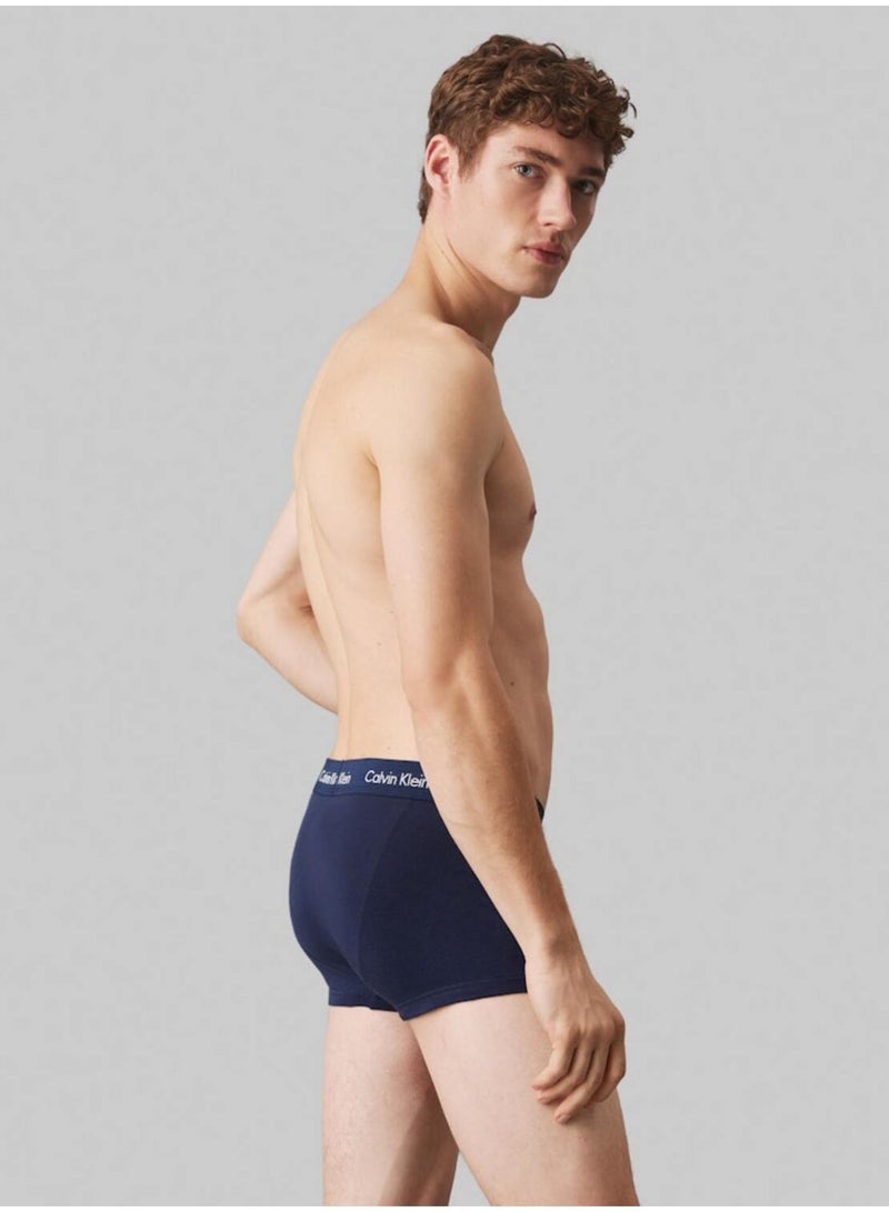 كالفن كلاين طقم 3 سراويل داخلية بخصر منخفض - كوتون ستريتش - Image 4