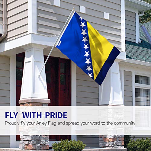 Anley Fly Breeze 3x5 Feet Bosnia and Herzegovina Flag - Vivid Color and Fade Proof - Canvas Header and Double Stitched - Bosnia-Herzegovina Flags Polyester with Brass Grommets 3 X 5 Ft - Image 2